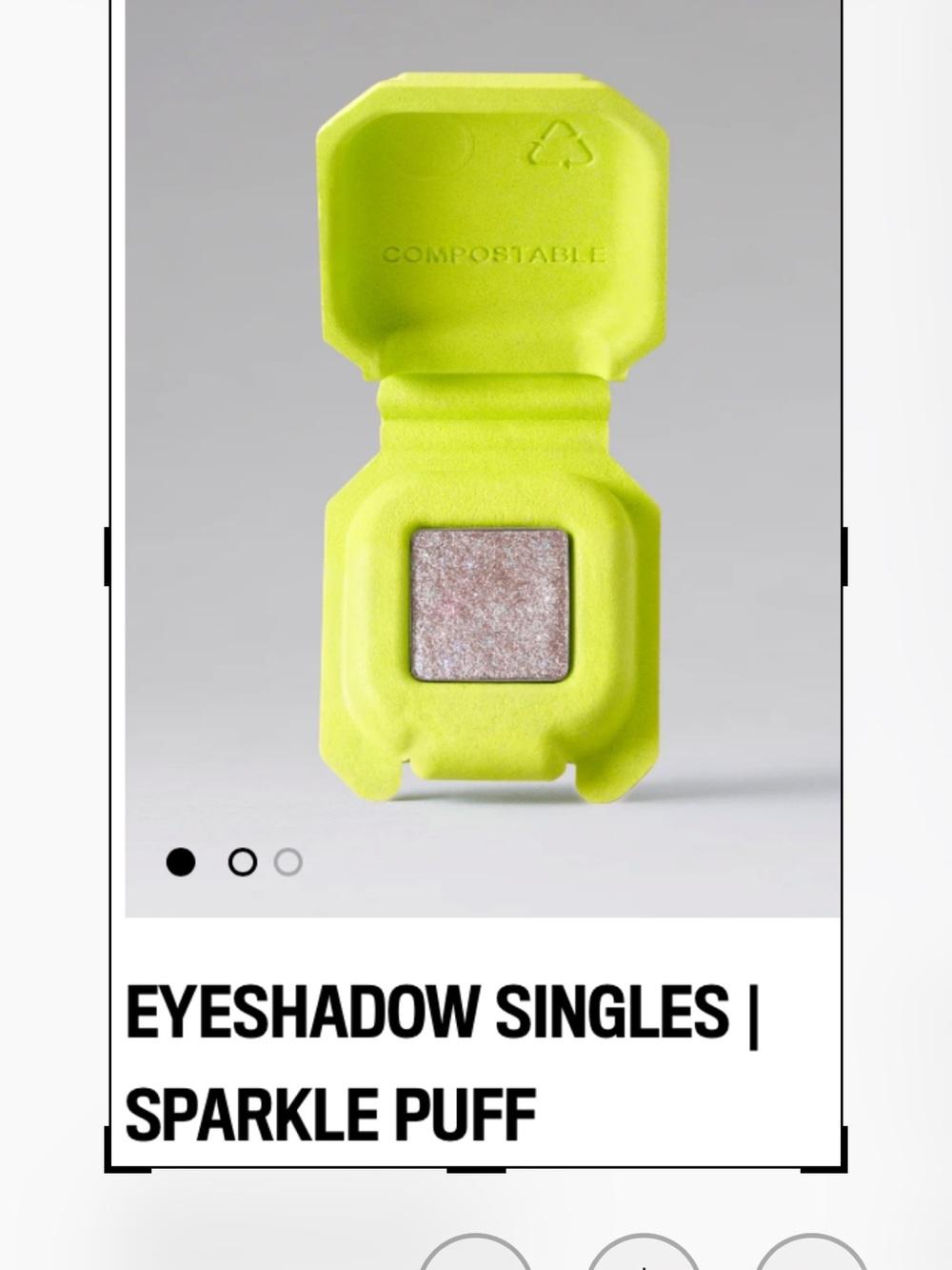 Half Magic Eye Shadow Single. Color: Sparkle Puff. Champagne w/icy blue sparkle. - Picture 4 of 9